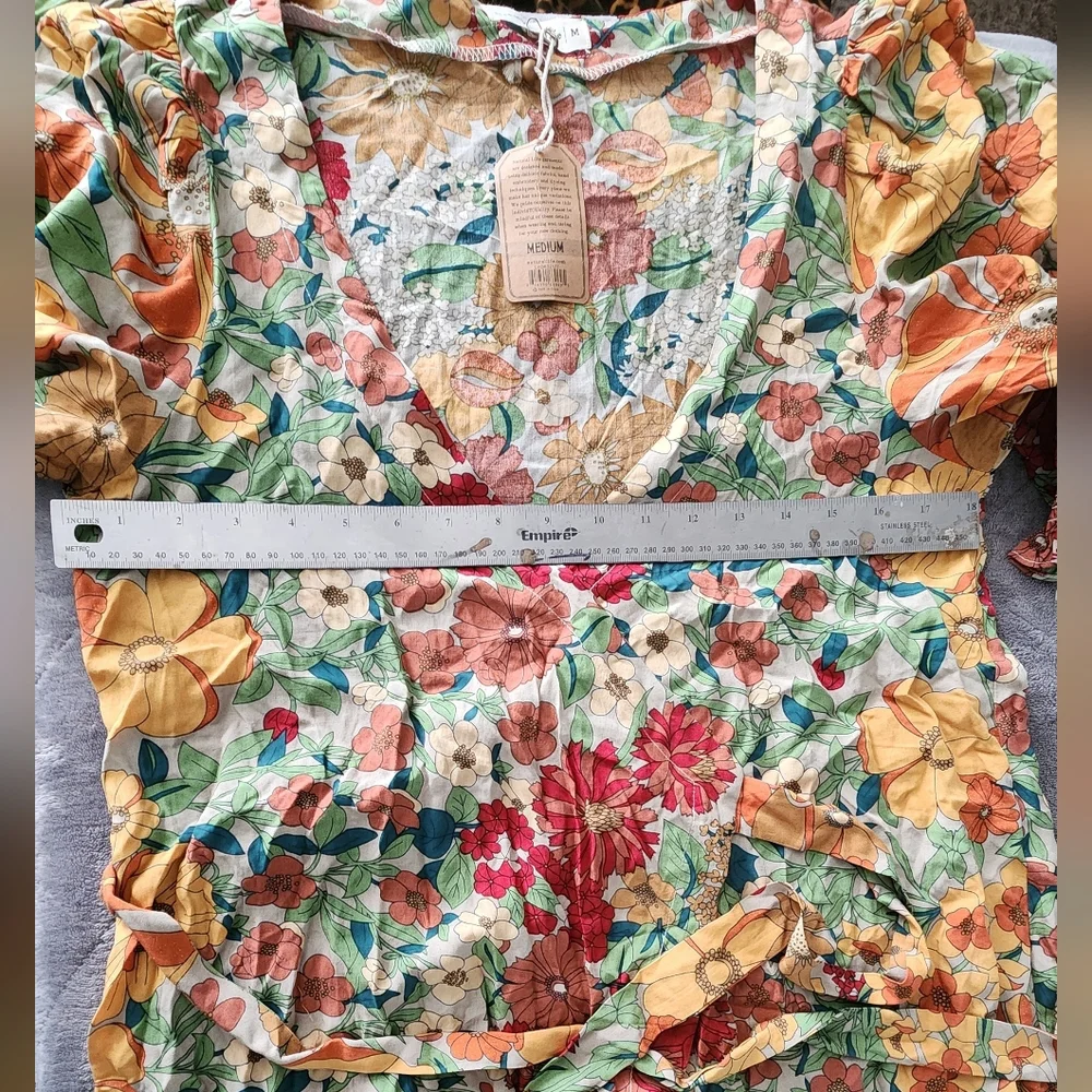 SOPHIA NATURAL LIFE MAXI FLORAL WRAP DRESS NWT SIZE MEDIUM - Picture 13 of 15